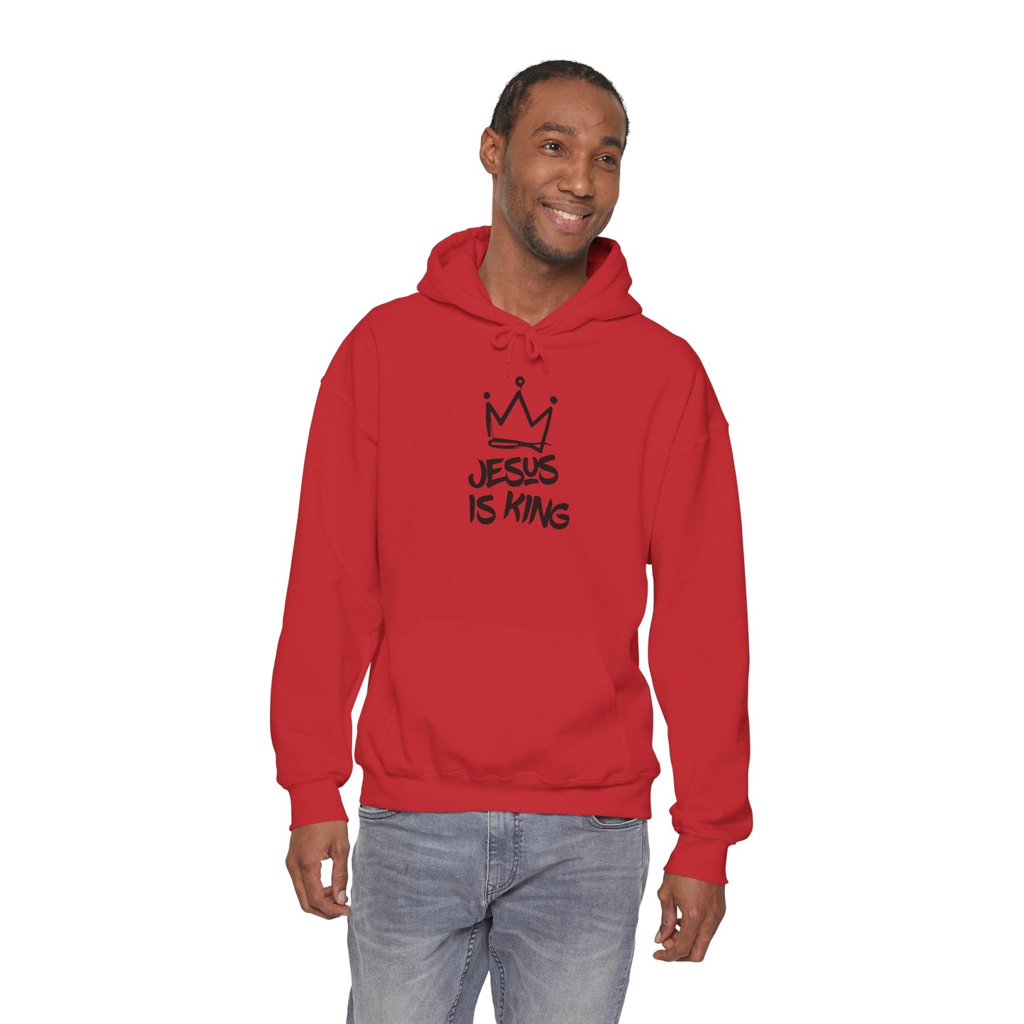 Jesus Is King Hoodie — Crown Graphic Christian Pullover