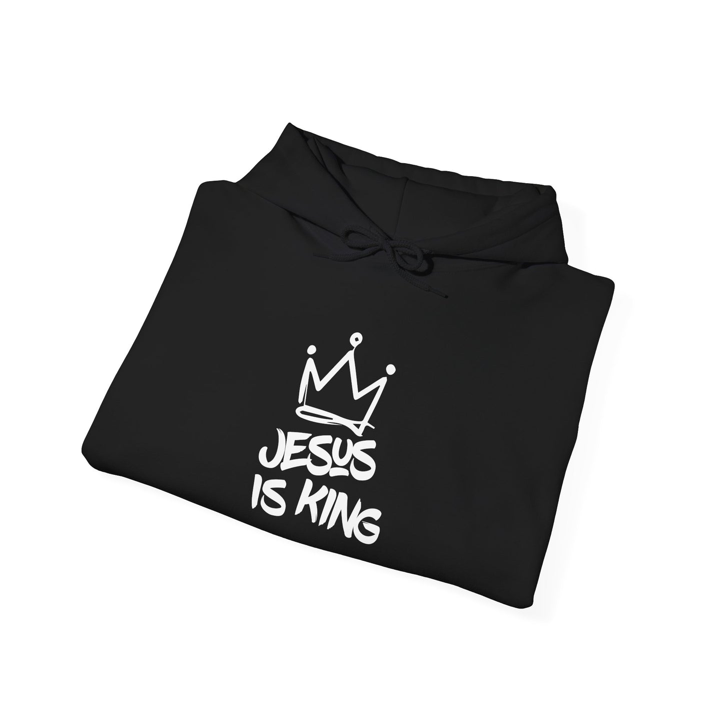 Jesus Is King Hoodie — Crown Graphic Christian Pullover