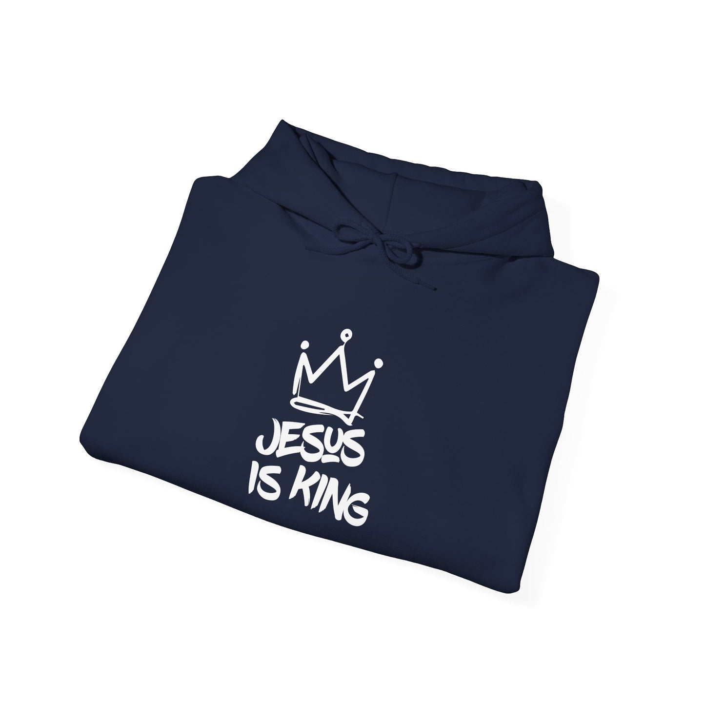 Jesus Is King Hoodie — Crown Graphic Christian Pullover