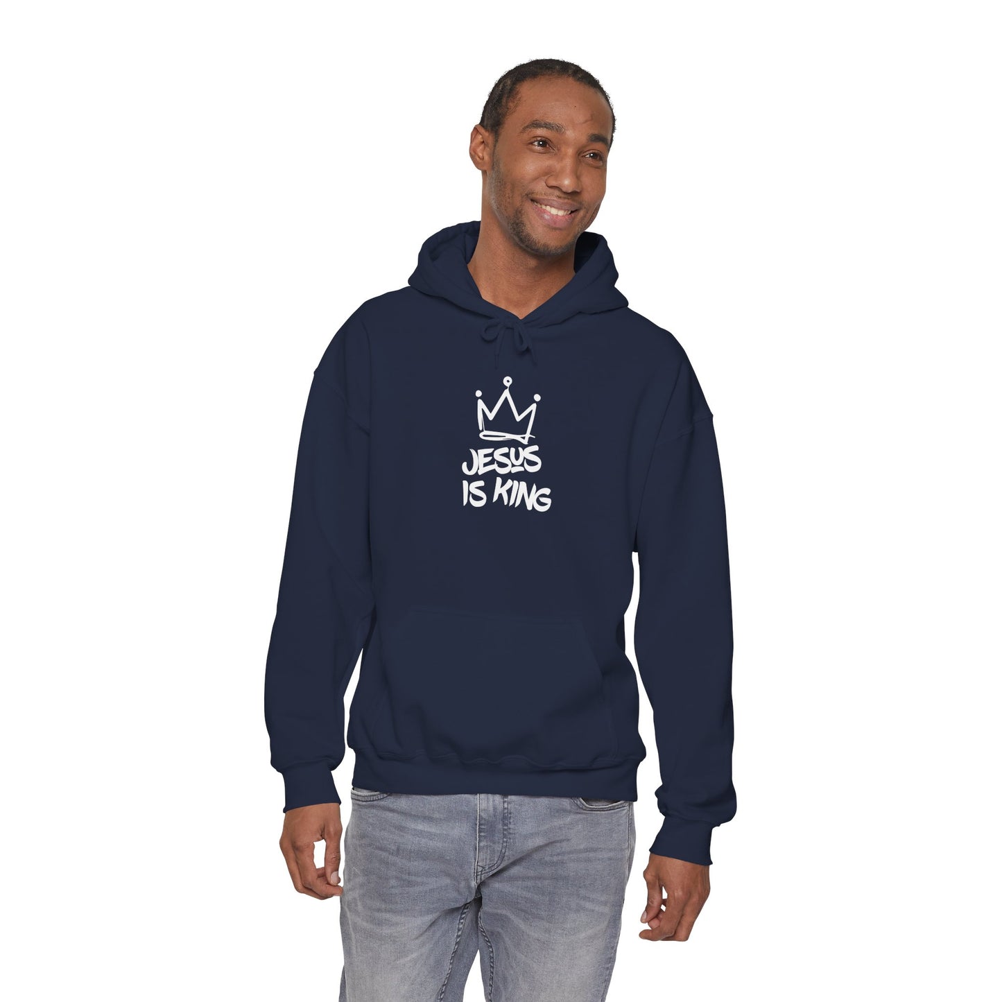 Jesus Is King Hoodie — Crown Graphic Christian Pullover