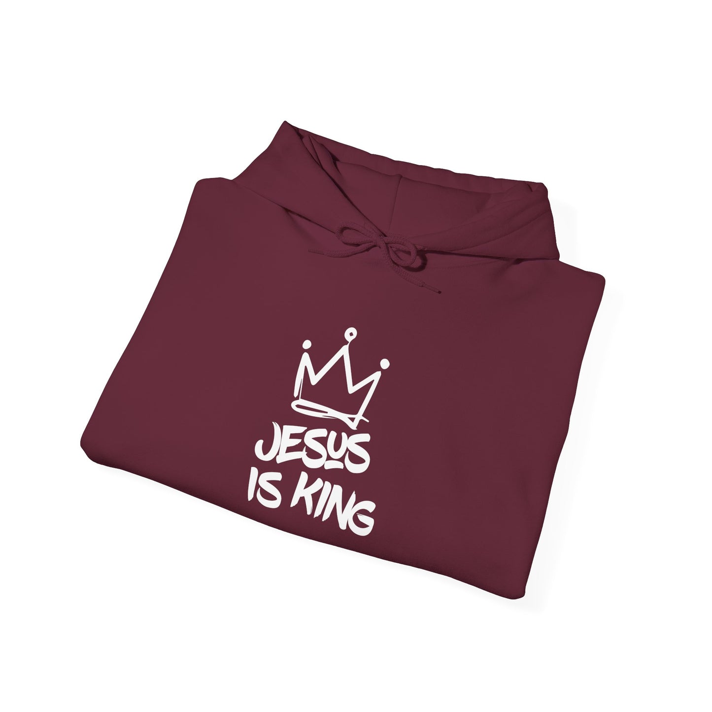 Jesus Is King Hoodie — Crown Graphic Christian Pullover
