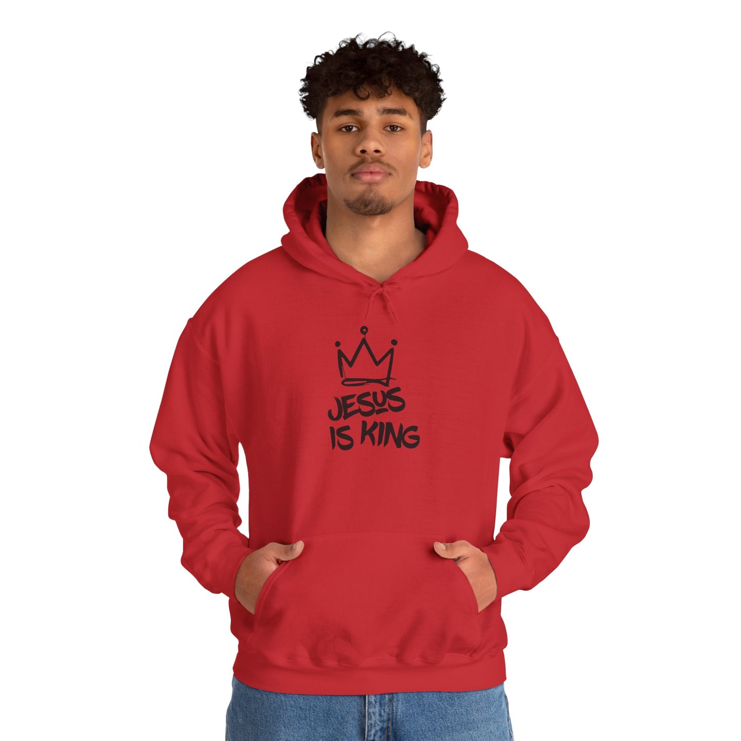 Jesus Is King Hoodie — Crown Graphic Christian Pullover