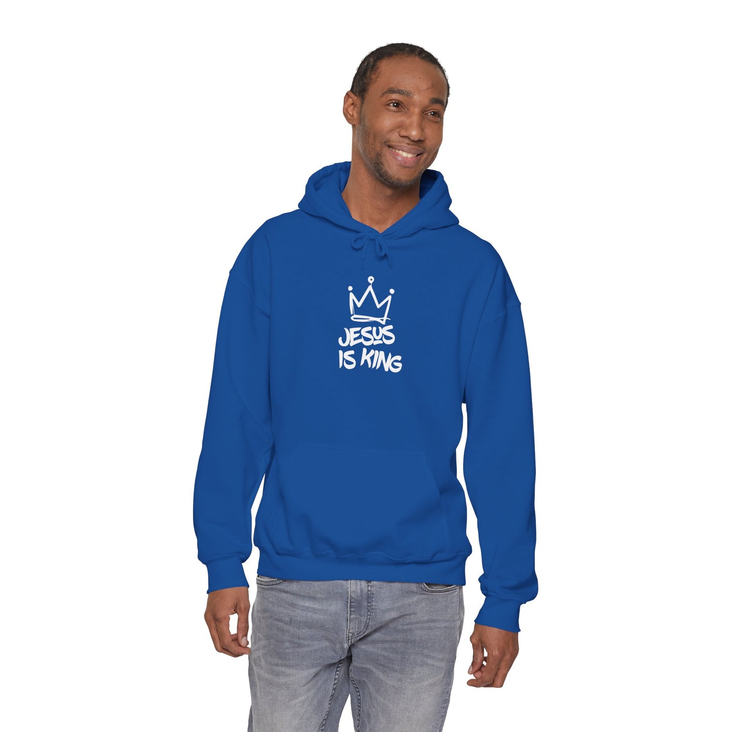 Jesus Is King Hoodie — Crown Graphic Christian Pullover