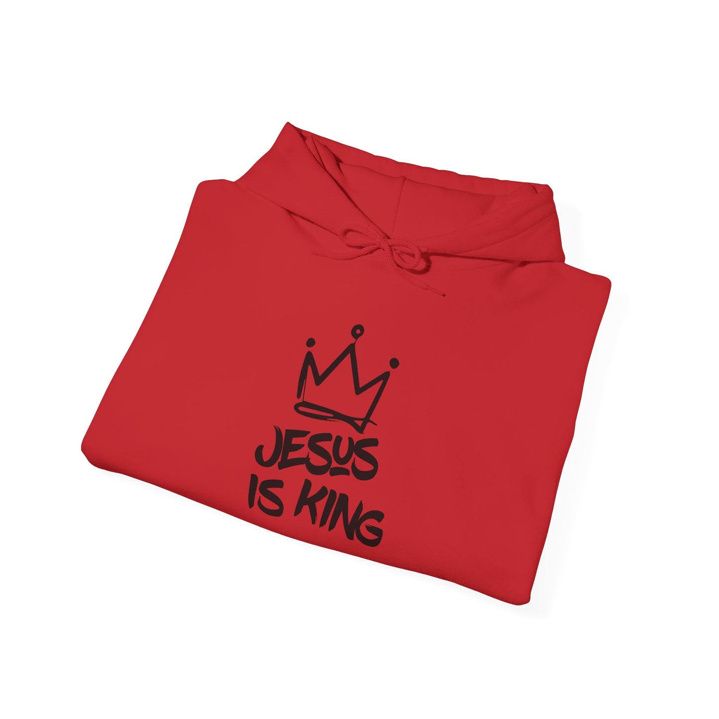Jesus Is King Hoodie — Crown Graphic Christian Pullover