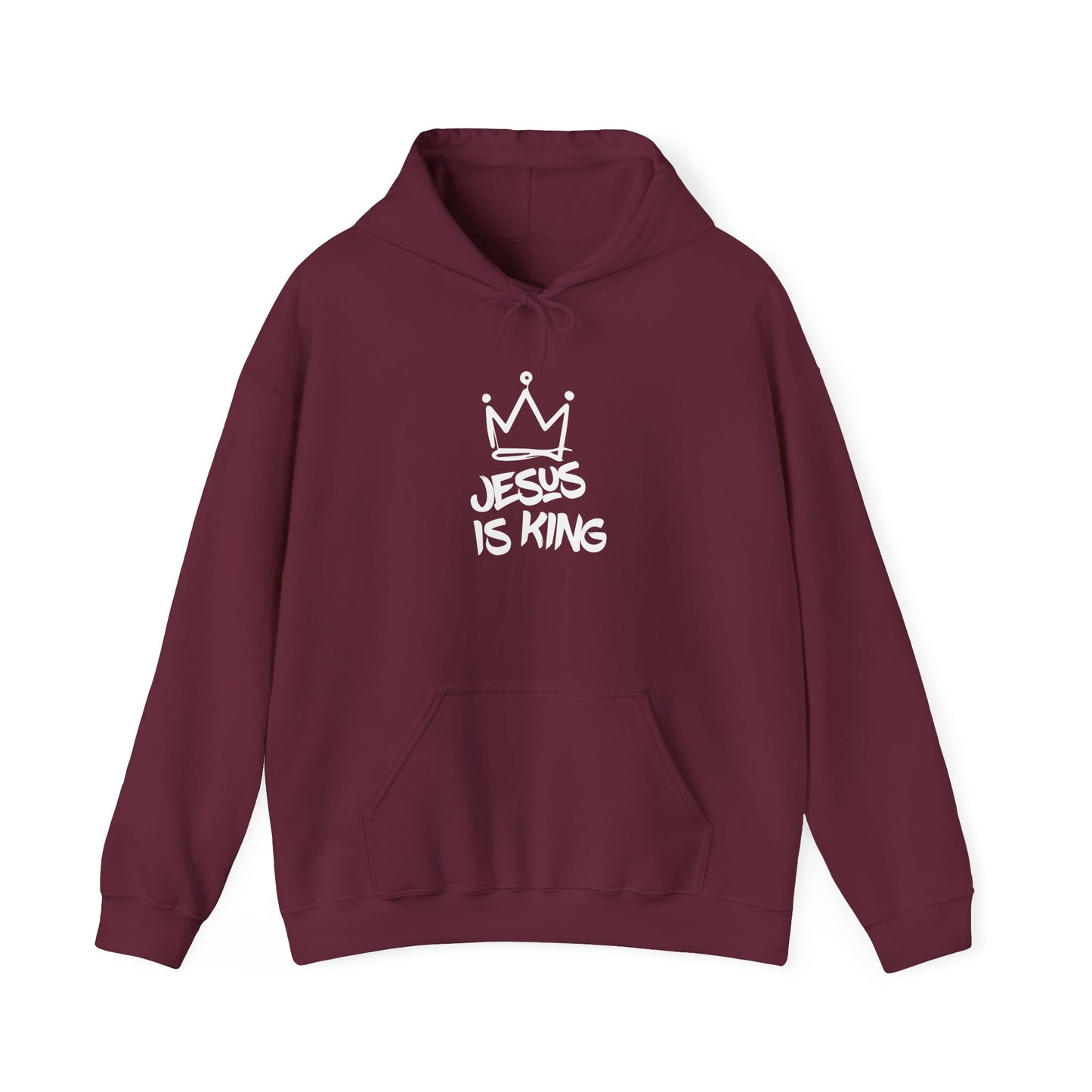 Jesus Is King Hoodie — Crown Graphic Christian Pullover