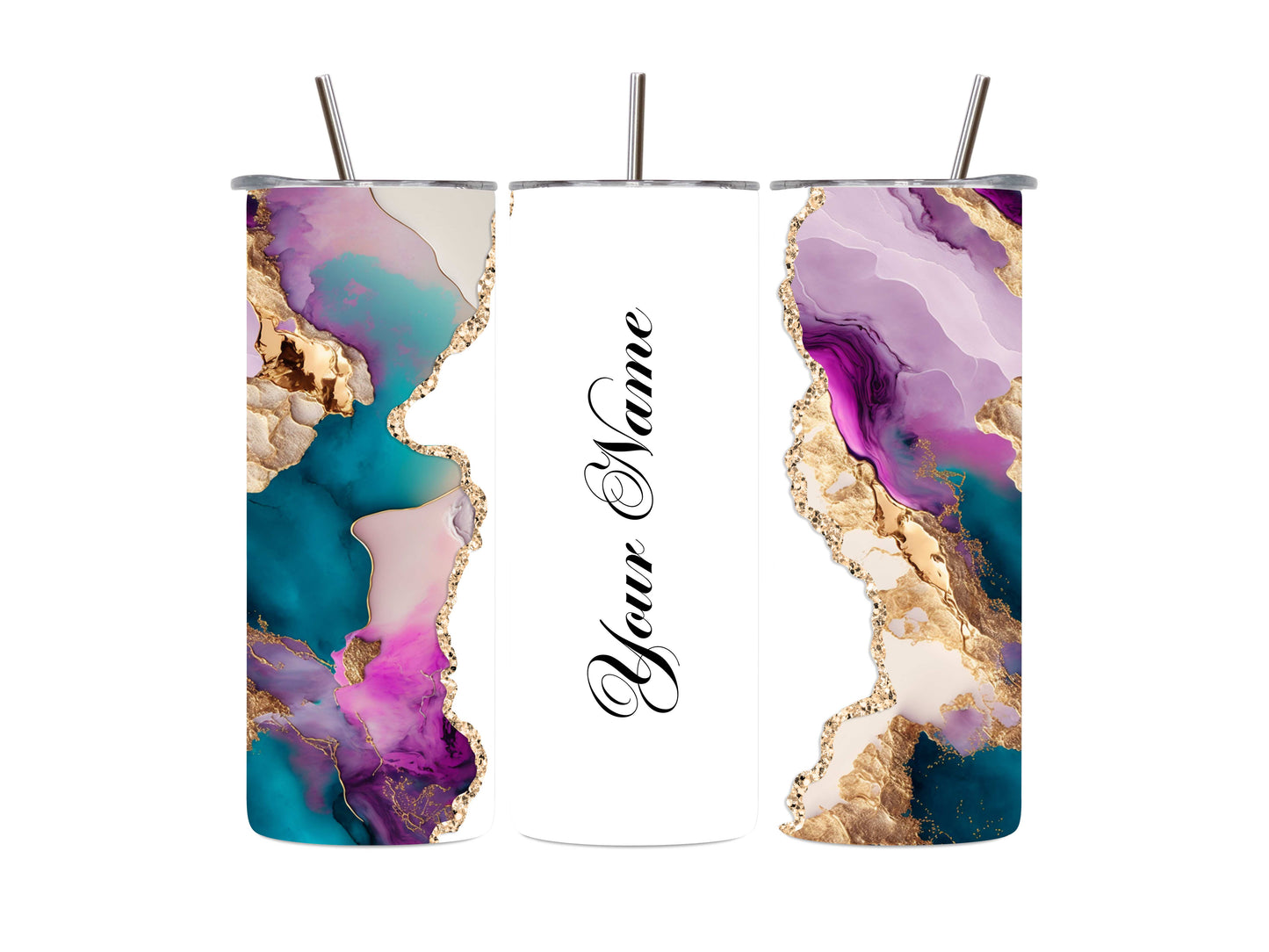 20oz Personalized Marble Tumbler