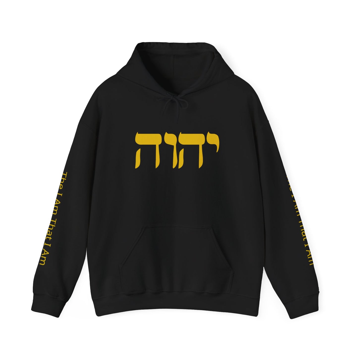 Hebrew YHWH Hoodie – 'The I Am That I Am' Sleeve Sweatshirt