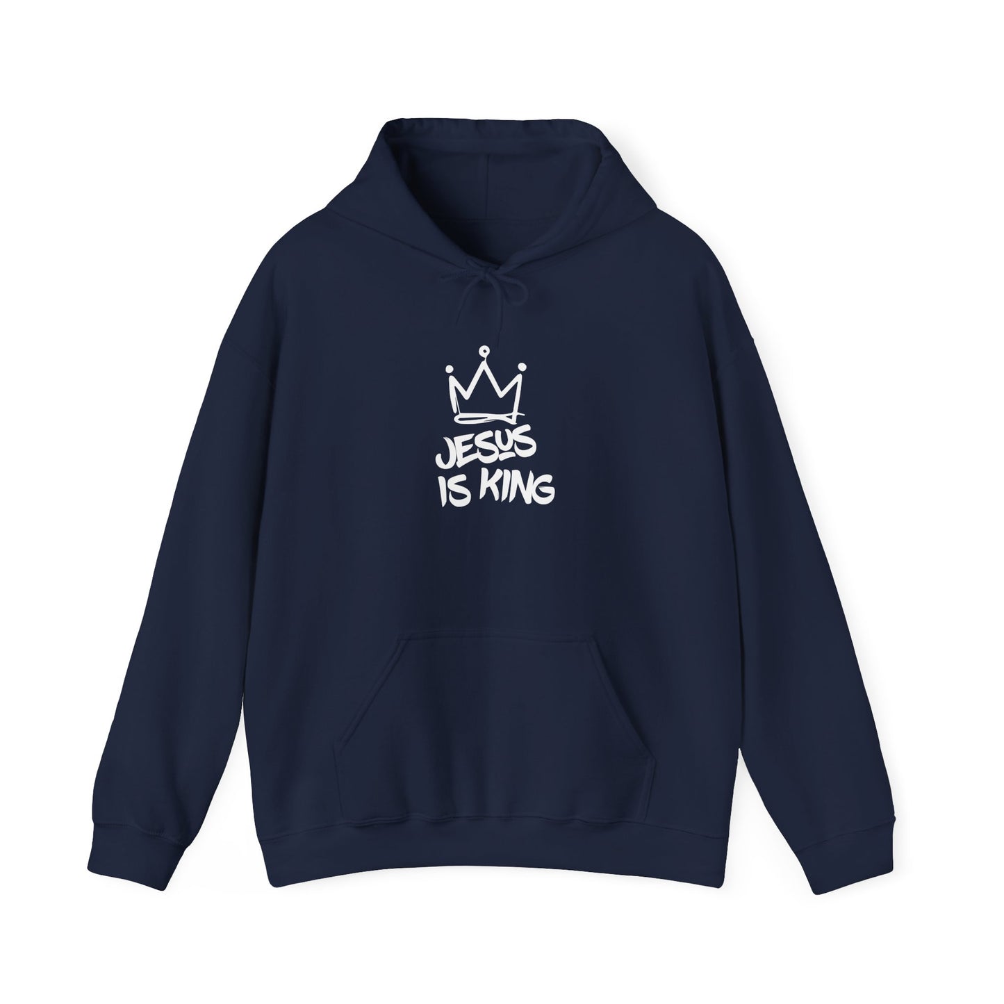 Jesus Is King Hoodie — Crown Graphic Christian Pullover