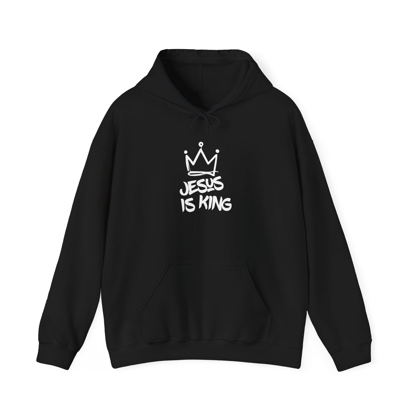 Jesus Is King Hoodie — Crown Graphic Christian Pullover