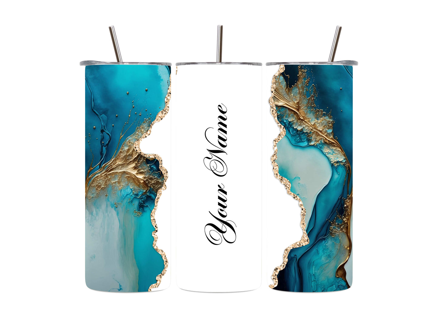 20oz Personalized Marble Tumbler