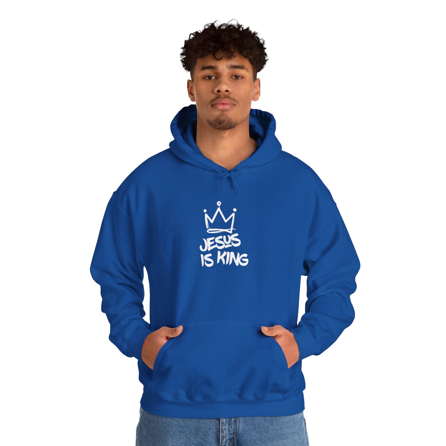 Jesus Is King Hoodie — Crown Graphic Christian Pullover