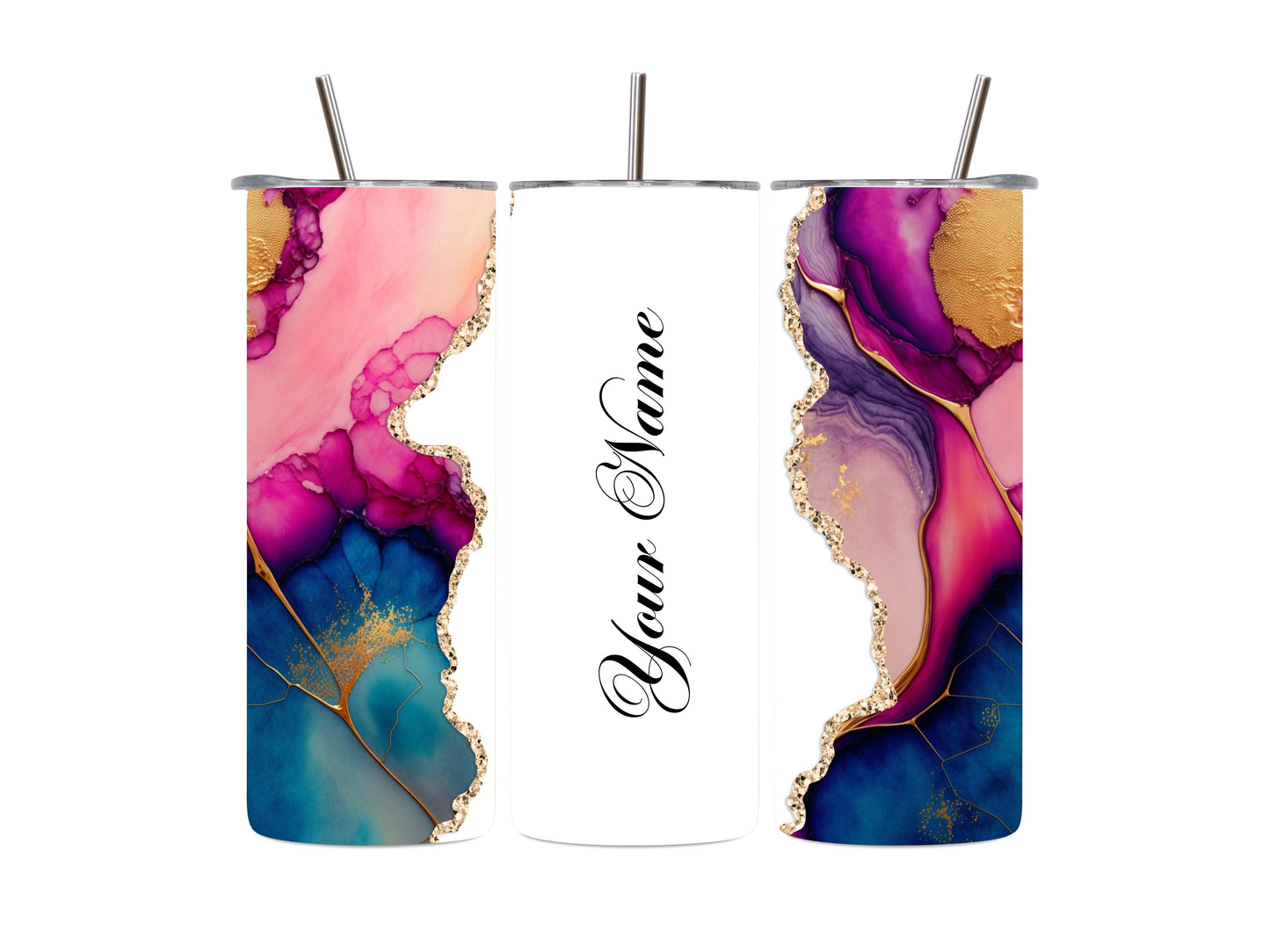 20oz Personalized Marble Tumbler