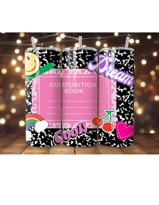 20oz Composition Book Tumbler