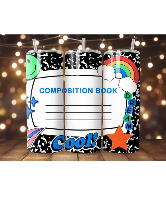 20oz Composition Book Tumbler