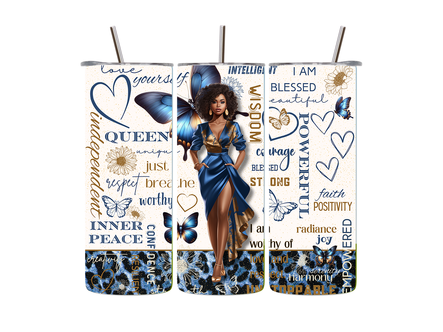 Sophisticated Queen Affirmation Tumbler