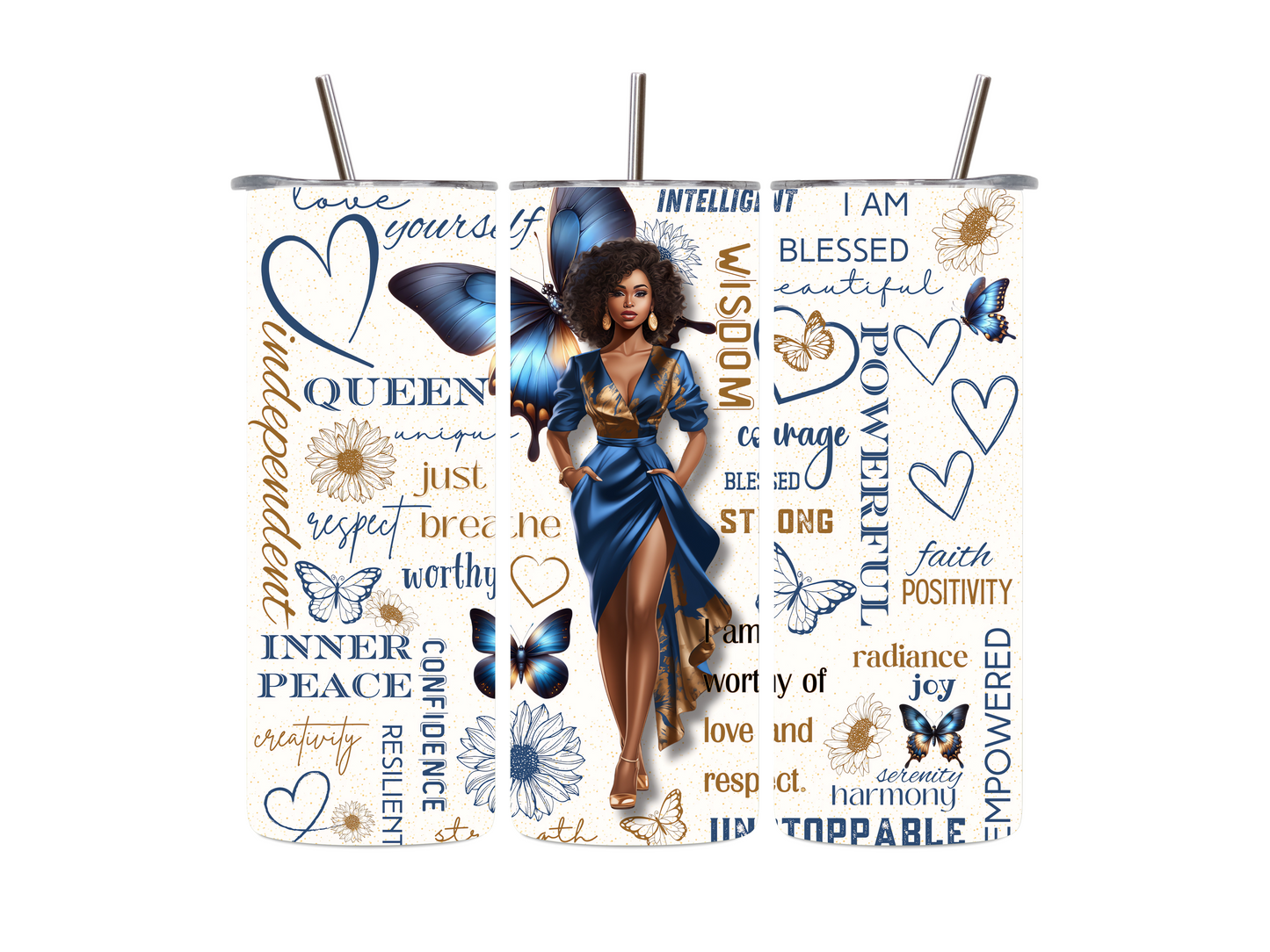 Sophisticated Queen Affirmation Tumbler